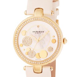 Akribos XXIV Women's Silver Sunray/ Diamond Dial Quartz Watch