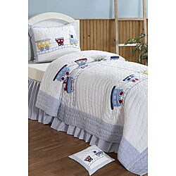 Train Twin-size 3-piece Quilt Set