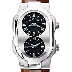 Philip Stein Women's 'Signature' Chocolate Patent Leather Strap Watch 1-G-CB-LCH