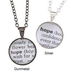 Recycled Dictionary 'Hope' Necklace