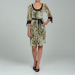 Jonathan Martin Women's Chiffon Cheetah Print Dress