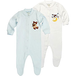 Funkoos Sheep and Koala Organic Baby Sleepsuits (Pack of 2)