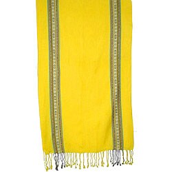 Cotton Sunflower Border Scarf (Nepal)