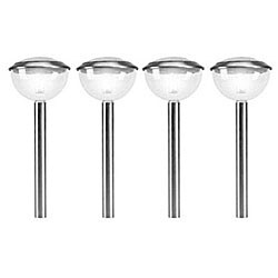 Stainless Steel Dome Solar Lights (Set of 8)