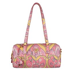 Prada Saffiano Pink Leather Roll Bag