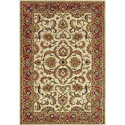 Hand-tufted Delhi Antique White Wool Rug (5' x 8')