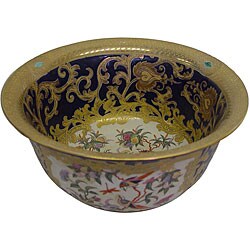 Porcelain Blue and Gold Bowl
