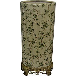 Porcelain Green Ivy Umbrella Stand