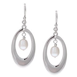 Sterling Silver White Freshwater Pearl Earrings (7-8mm)