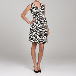 uMaMe Women's Maternity Sleeveless Print Empire Waist Dress