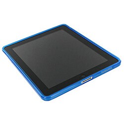 Dark Blue TPU Apple iPad Wave Design Crystal Skin Case
