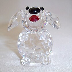 Crystal Small Red Tongue Dog Figurine (Turkey)