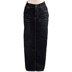 Naomi Women's Stitch Long Denim Skirt
