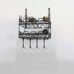 Concept Housewares Metal Wine/ Wine Glass Wall Rack