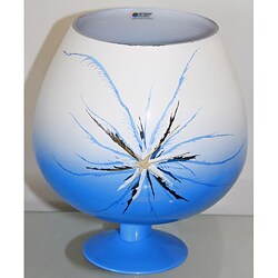 Blue Desert Flower Glass Vase