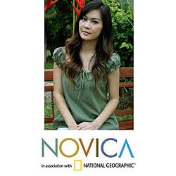Cotton 'Jade Thai' Blouse (Thailand)