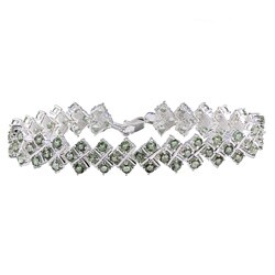 Sterling Silver Green Sapphire Bracelet