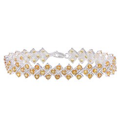Sterling Silver Yellow Sapphire Bracelet