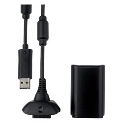 Microsoft Xbox 360 Play and Charge Kit - Battery and charger (Black)