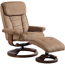 Comfort Chairs Mocha Microfiber Swivel Recliner