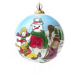 Snowman Glass Christmas Ornament (Case of 60)