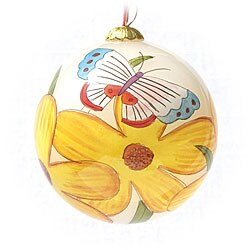Butterflies Glass Christmas Ornaments (Case of 60)