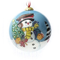 Snowman Glass Christmas Ornament (Case of 60)