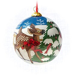 Reindeer Glass Christmas Ornaments (Case of 60)