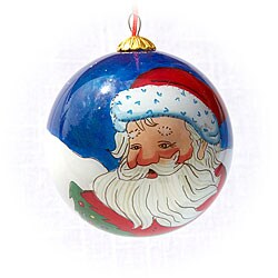 Santa Face Glass Christmas Ornament (Case of 60)