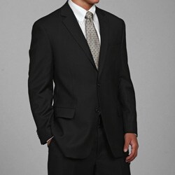 MICHAEL Michael Kors Mens Black Stripe Wool 2-button Suit