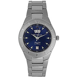 Jules Jurgensen Men's Classical Blue Dial Silvertone Stainless Steel Watch