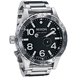 Nixon 51-30 Men's Black Dial Stainless Steel Watch