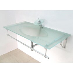 Contemporary Frosted Glass Vanity Set