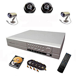 Web-Ready 500GB HDDVR Surveillance System with Indoor/outdoor Night Vision Cameras