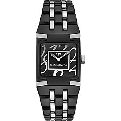 Technomarine Women's 'Black Snow' Mini Black Ceramic Watch