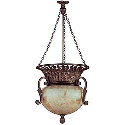 Round Antique Gold Pendant Light