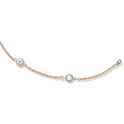 Ultimate CZ 14k Gold Overlay Cubic Zirconia Bracelet