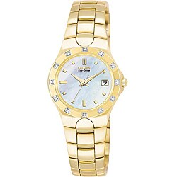 Citizen Women's Eco-Drive Goldplated Steel Quartz Diamond Watch