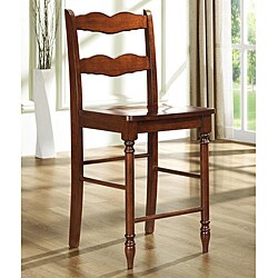 Cyprus Mahogany Ladder Back Barstool