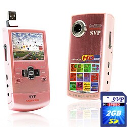 SVP MP300 Pocket HD Pink Video Camera with 2GB Memory Card