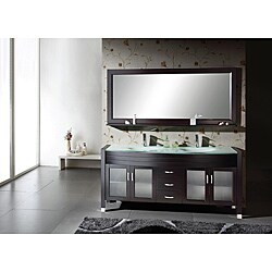 Felicia 63-inch Double-sink Oak Bathroom Vanity