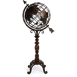 Iron Old Spanish Mission Floor Globe (China)