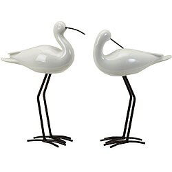 Ceramic 2-piece Coastal Birds
