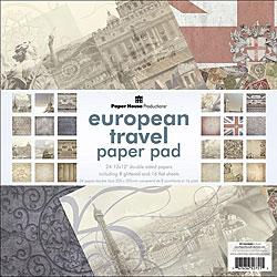 Paper House 'Europe' Double-Sided 12x12 Paper Pad (Package of 24 Sheets)