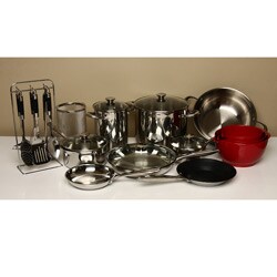 Wolfgang Puck 24-piece Red Cookware Set