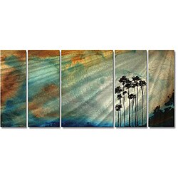 Ash Carl 'Tall Trees in the Sun' Metal Wall Sculpture