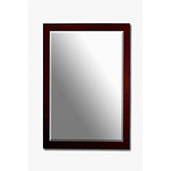Mahogany Framed Beveled Wall Mirror