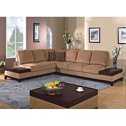 End Tables - Raul 3-piece Sectional with End Tables and Ottoman