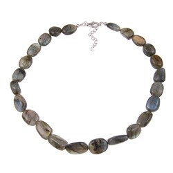 Sterling Silver Handmade Labradorite Bead Necklace