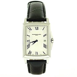 Raymond Weil Women's 'Tradition' Black Leather Strap Watch